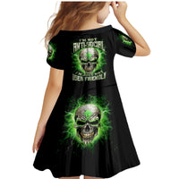 Thunder Skull Family Matching Mermaid Dress and Hawaiian Shirt I'm Not Anti-Social I Must Not User Friendly - Wonder Print Shop