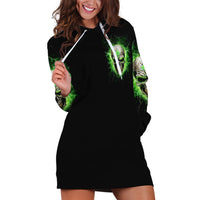 Thunder Skull Hoodie Dress I'm Not Anti-Social I Must Not User Friendly - Wonder Print Shop
