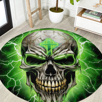 Thunder Skull Round Carpet I'm Not Anti-Social I Must Not User Friendly
