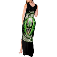 Thunder Skull Tank Maxi Dress I'm Not Anti-Social I Must Not User Friendly - Wonder Print Shop