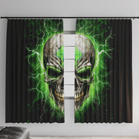 Thunder Skull Window Curtain I'm Not Anti-Social I Must Not User Friendly - Wonder Print Shop