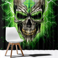 Thunder Skull Window Curtain I'm Not Anti-Social I Must Not User Friendly - Wonder Print Shop