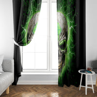 Thunder Skull Window Curtain I'm Not Anti-Social I Must Not User Friendly - Wonder Print Shop