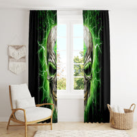 Thunder Skull Window Curtain I'm Not Anti-Social I Must Not User Friendly - Wonder Print Shop