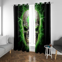 Thunder Skull Window Curtain I'm Not Anti-Social I Must Not User Friendly - Wonder Print Shop
