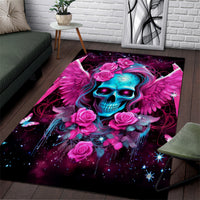 Skull Lady Area Rug In My Next Life I Want To Be The Karma Fairy - Wonder Print Shop