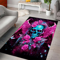 Skull Lady Area Rug In My Next Life I Want To Be The Karma Fairy - Wonder Print Shop