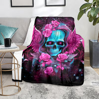 Skull Lady Blanket In My Next Life I Want To Be The Karma Fairy