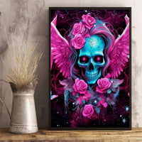 Skull Lady Canvas Wall Art In My Next Life I Want To Be The Karma Fairy - Wonder Print Shop