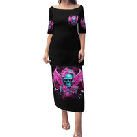 Skull Lady Family Matching Puletasi and Hawaiian Shirt In My Next Life I Want To Be The Karma Fairy - Wonder Print Shop