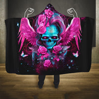Skull Lady Hooded Blanket In My Next Life I Want To Be The Karma Fairy