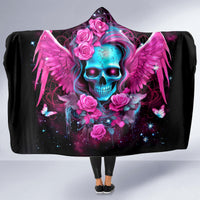Skull Lady Hooded Blanket In My Next Life I Want To Be The Karma Fairy