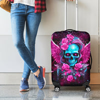 Skull Lady Luggage Cover In My Next Life I Want To Be The Karma Fairy - Wonder Print Shop