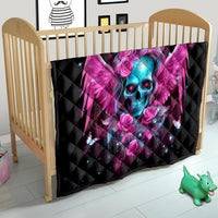 Skull Lady Quilt In My Next Life I Want To Be The Karma Fairy - Wonder Print Shop