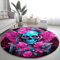 Skull Lady Round Carpet In My Next Life I Want To Be The Karma Fairy