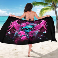 Skull Lady Sarong In My Next Life I Want To Be The Karma Fairy - Wonder Print Shop