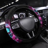 Skull Lady Steering Wheel Cover In My Next Life I Want To Be The Karma Fairy - Wonder Print Shop