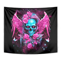 Skull Lady Tapestry In My Next Life I Want To Be The Karma Fairy - Wonder Print Shop