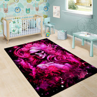 Skull Lady Area Rug Look Hot Be Cold - Wonder Print Shop