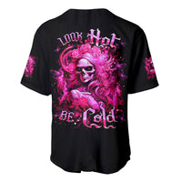 Skull Lady Baseball Jersey Look Hot Be Cold - Wonder Print Shop