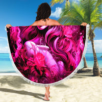 Skull Lady Beach Blanket Look Hot Be Cold - Wonder Print Shop