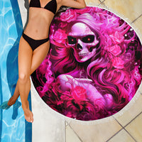 Skull Lady Beach Blanket Look Hot Be Cold - Wonder Print Shop