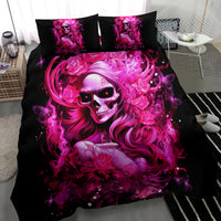 Skull Lady Bedding Set Look Hot Be Cold - Wonder Print Shop