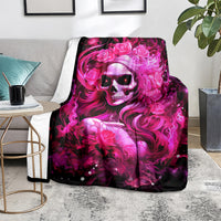 Skull Lady Blanket Look Hot Be Cold