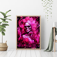 Skull Lady Canvas Wall Art Look Hot Be Cold - Wonder Print Shop