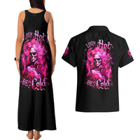 Skull Lady Couples Matching Tank Maxi Dress and Hawaiian Shirt Look Hot Be Cold - Wonder Print Shop