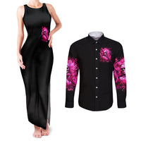 Skull Lady Couples Matching Tank Maxi Dress and Long Sleeve Button Shirt Look Hot Be Cold - Wonder Print Shop