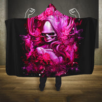 Skull Lady Hooded Blanket Look Hot Be Cold