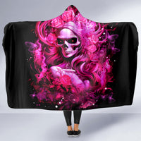 Skull Lady Hooded Blanket Look Hot Be Cold