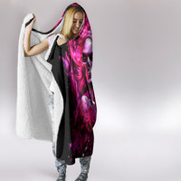Skull Lady Hooded Blanket Look Hot Be Cold