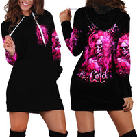 Skull Lady Hoodie Dress Look Hot Be Cold - Wonder Print Shop