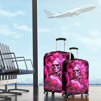 Skull Lady Luggage Cover Look Hot Be Cold - Wonder Print Shop