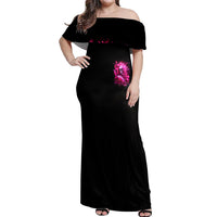 Skull Lady Off Shoulder Maxi Dress Look Hot Be Cold - Wonder Print Shop