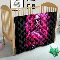 Skull Lady Quilt Look Hot Be Cold - Wonder Print Shop