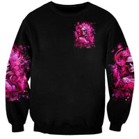 Skull Lady Sweatshirt Look Hot Be Cold - Wonder Print Shop