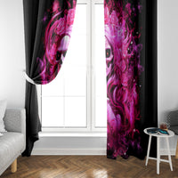Skull Lady Window Curtain Look Hot Be Cold - Wonder Print Shop