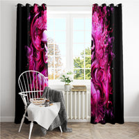 Skull Lady Window Curtain Look Hot Be Cold - Wonder Print Shop