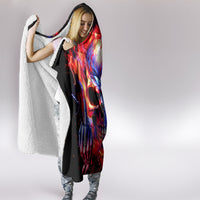 Flame Skull Hooded Blanket My Give A Fuck Is Broken But My Go Fuck Yourself Is Fully Functional DT01
