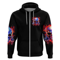 Flame Skull Hoodie My Give A Fuck Is Broken But My Go Fuck Yourself Is Fully Functional - Wonder Print Shop