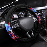 Flame Skull Steering Wheel Cover My Give A Fuck Is Broken But My Go Fuck Yourself Is Fully Functional - Wonder Print Shop