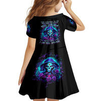 Skull Lady Family Matching Long Sleeve Bodycon Dress and Hawaiian Shirt Rose Skull She Whispered Back Iam The Storm - Wonder Print Shop