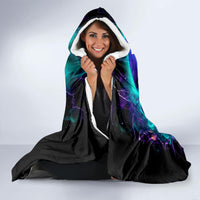 Skull Lady Hooded Blanket Rose Skull She Whispered Back Iam The Storm