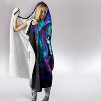 Skull Lady Hooded Blanket Rose Skull She Whispered Back Iam The Storm