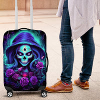 Skull Lady Luggage Cover Rose Skull She Whispered Back Iam The Storm - Wonder Print Shop