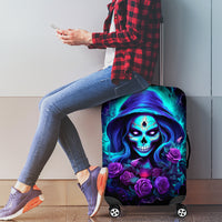 Skull Lady Luggage Cover Rose Skull She Whispered Back Iam The Storm - Wonder Print Shop