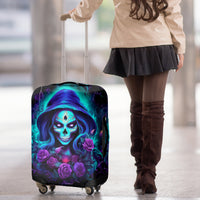 Skull Lady Luggage Cover Rose Skull She Whispered Back Iam The Storm - Wonder Print Shop